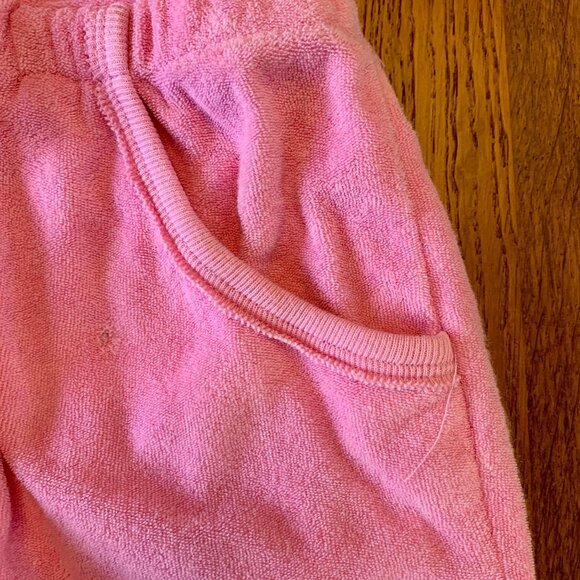 BUTTER Super Soft Girls Summer Romper 4T 3-4 Pink Sparkly Terry Cloth Playsuit - Picture 7 of 8